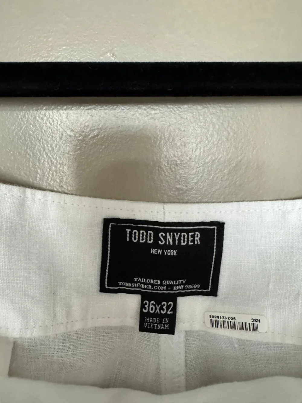 Todd Snyder Irish Linen Gurkha Trouser in White